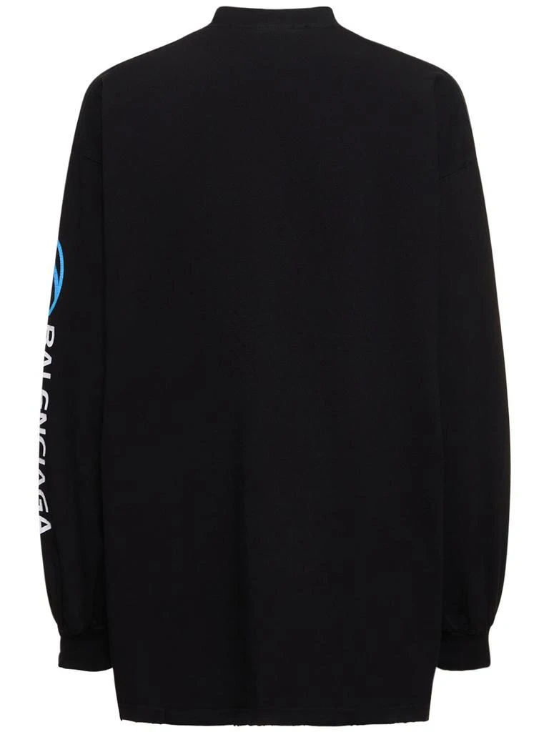 商品Balenciaga|Surfer Cracked Vintage Cotton T-shirt,价格¥7355,第2张图片详细描述