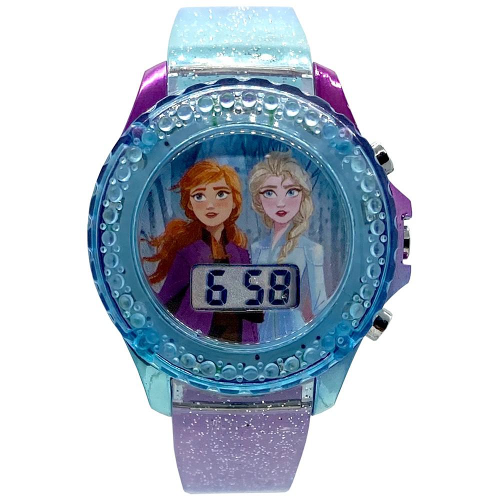 Kid's Frozen 2 Digital Glitter Silicone Strap Watch 34mm商品第1张图片规格展示