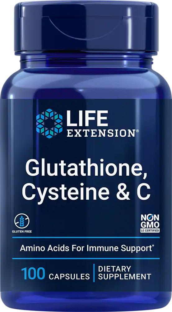 商品Life Extension|Life Extension Glutathione, Cysteine & C (100 Capsules),价格¥123,第1张图片