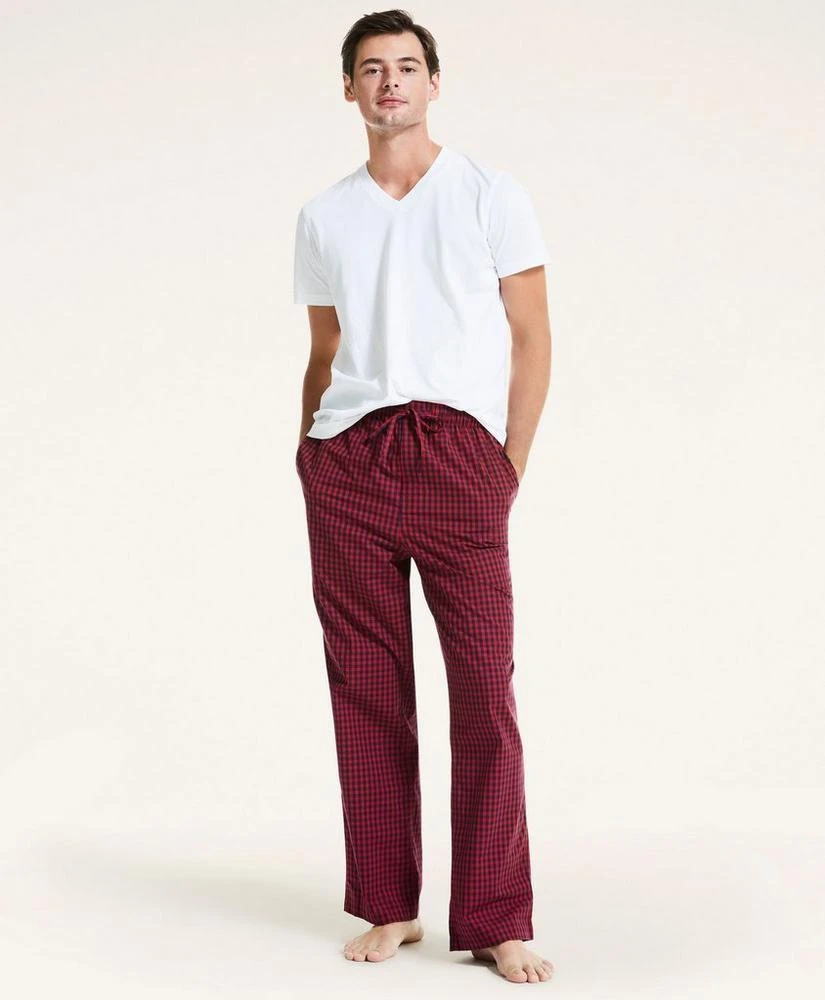 商品Brooks Brothers|Plaid Cotton Broadcloth Lounge Pants,价格¥165,第2张图片详细描述