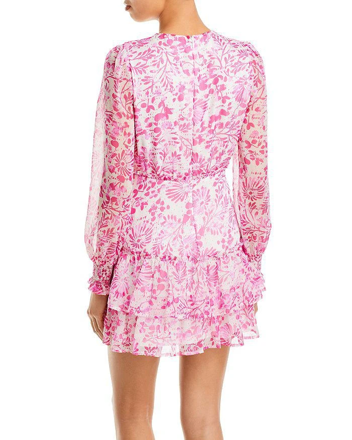 商品AQUA|Floral Print Ruffle Tiered Mini Dress - 100% Exclusive,价格¥160,第4张图片详细描述