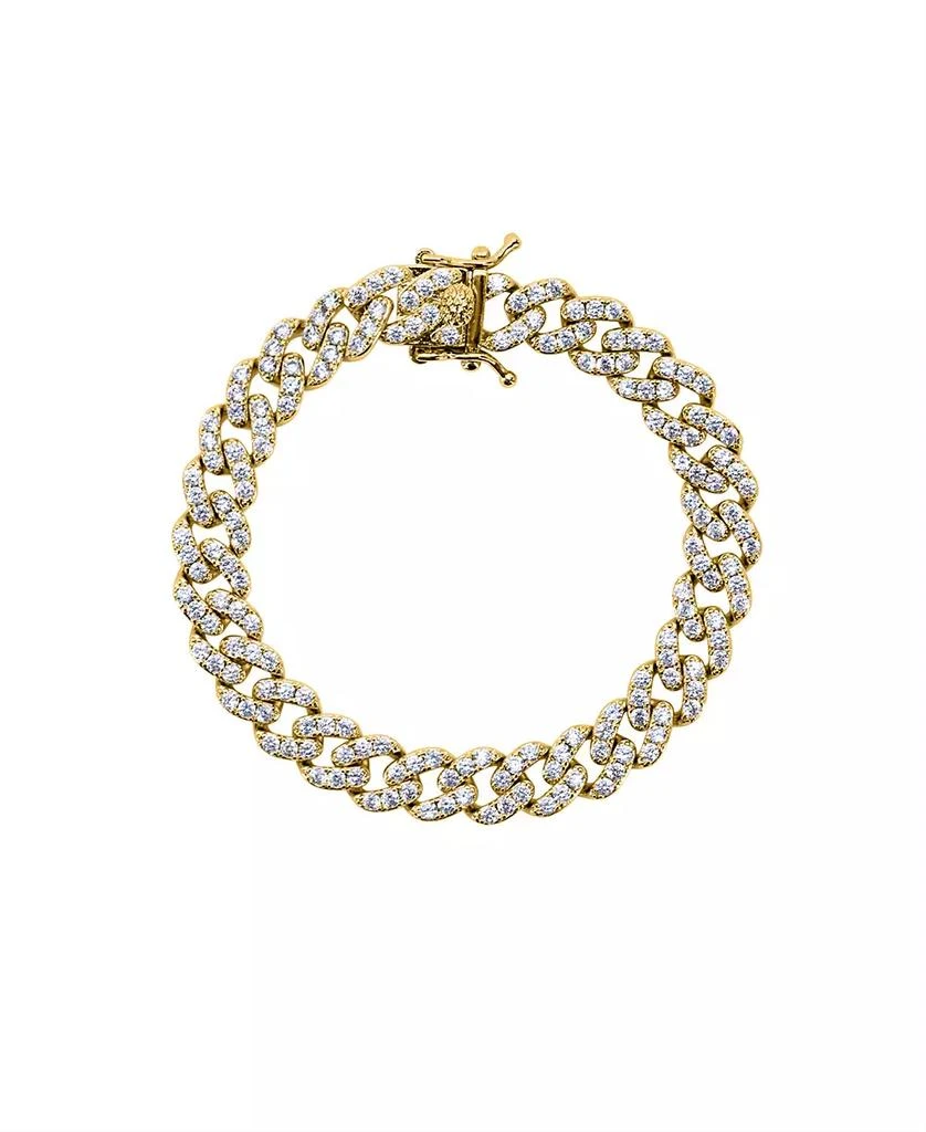 商品OMA THE LABEL|Frosty Link Collection 9mm Bracelet in 18k Gold- Plated Brass, 7",价格¥707,第1张图片