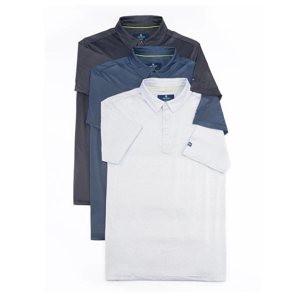 商品Tom Baine|Men's Performance Geometric Print Four-Way Stretch Golf Polo,价格¥236,第4张图片详细描述