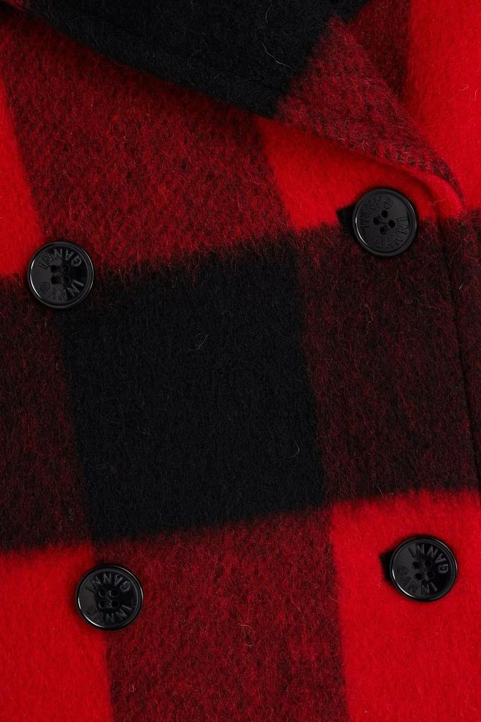 商品Ganni|Double-breasted gingham wool-blend jacket,价格¥1418,第4张图片详细描述