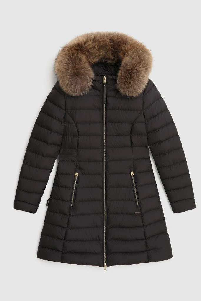 Ellis Quilted Long Jacket with Removable Fur 商品