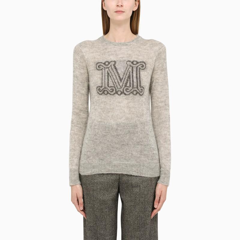 Grey mohair blend sweater商品第1张图片规格展示