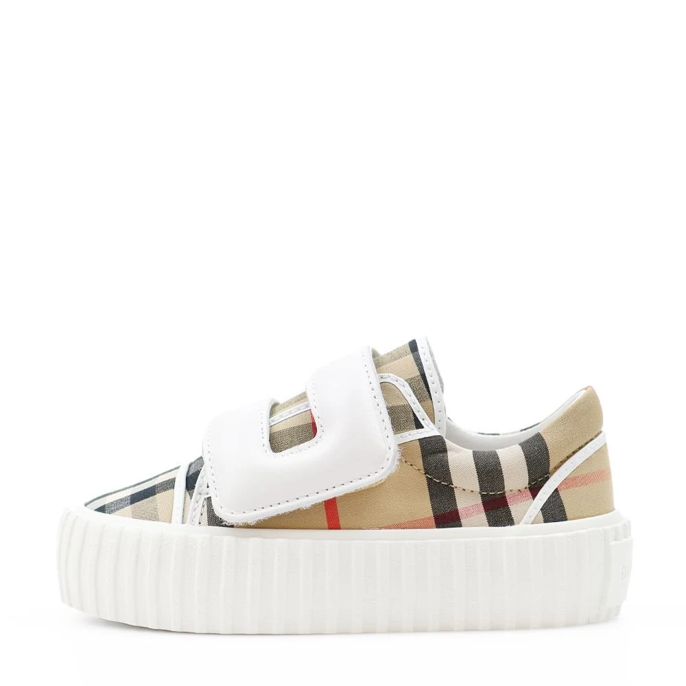 商品Burberry|Beige Check Mark Trainers,价格¥2530,第5张图片详细描述