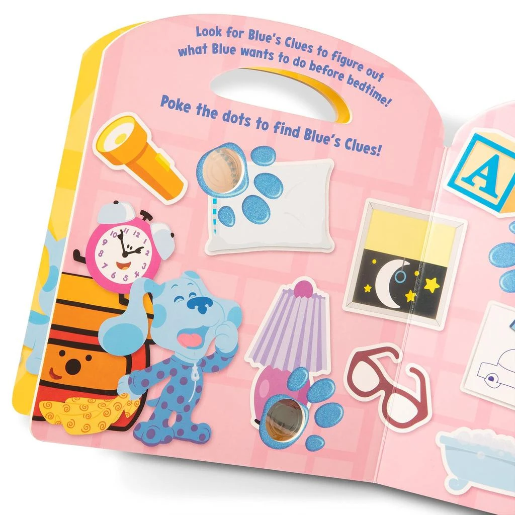 商品Melissa & Doug|Melissa & Doug Blue's Clues & You! Children's Book - Poke-A-Dot: Shapes with Blue,价格¥82,第3张图片详细描述