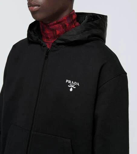 商品Prada|Hooded sweatshirt with Re-Nylon hood,价格¥10241,第5张图片详细描述