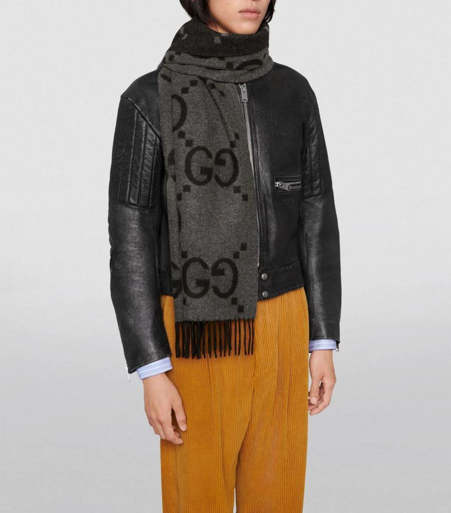 商品Gucci|Cashmere GG Logo Scarf,价格¥7172,第3张图片详细描述