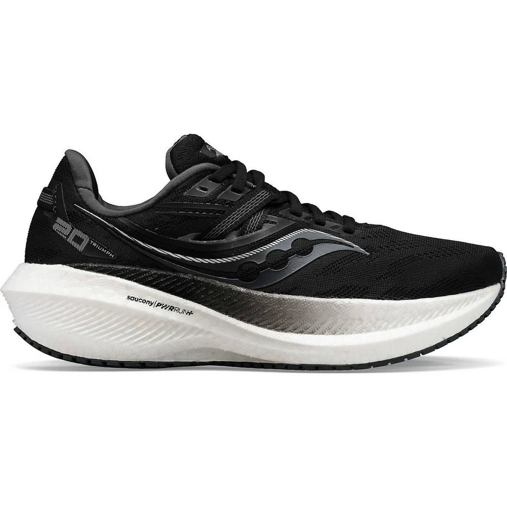 商品Saucony|Men's Triumph 20 Running Shoes - Medium Width In Black/white,价格¥1027,第1张图片