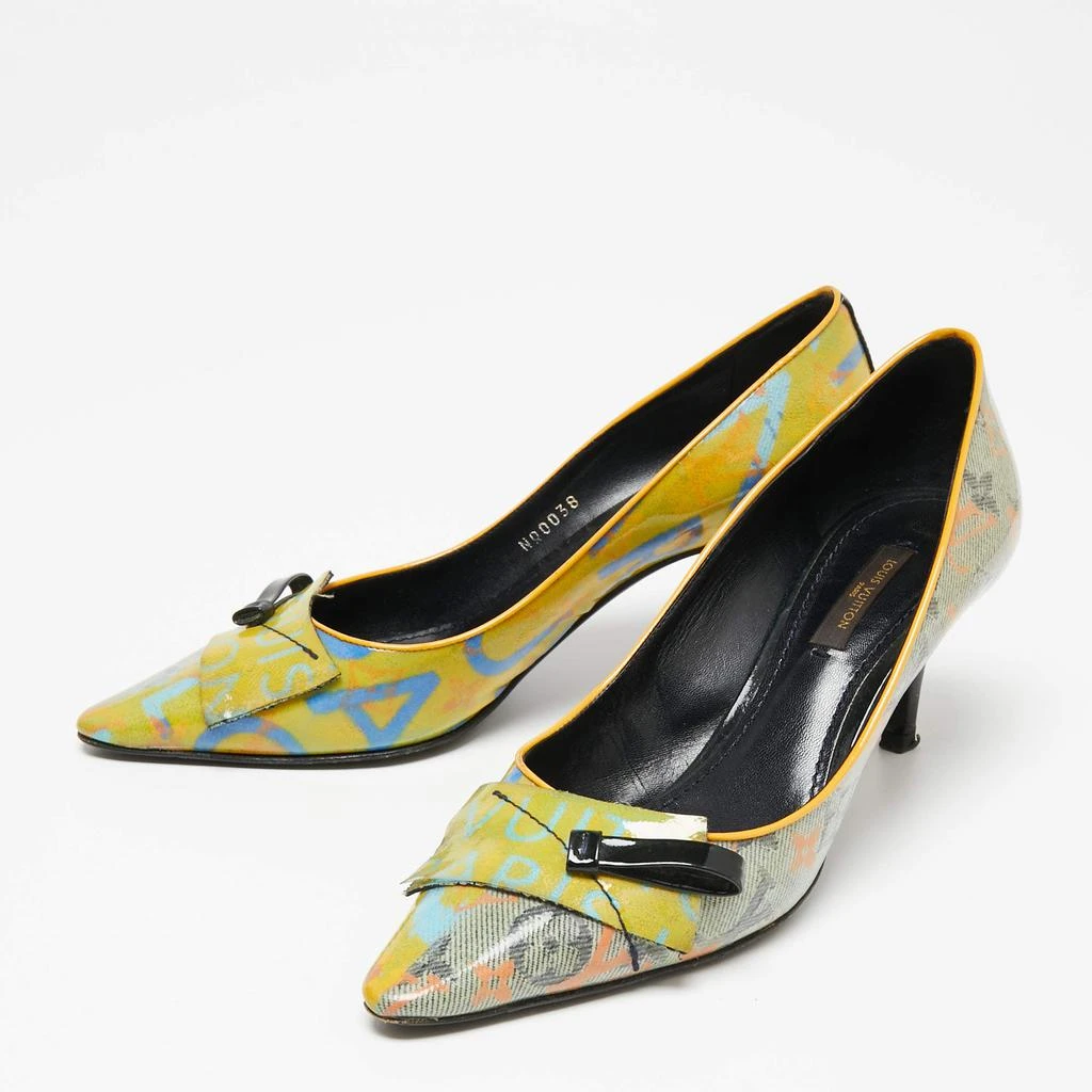 商品[二手商品] Louis Vuitton|Louis Vuitton Multicolor Monogram Coated Denim Richard Prince Flash Pulp Pointed Toe Pumps Size 37.5,价格¥2268,第2张图片详细描述