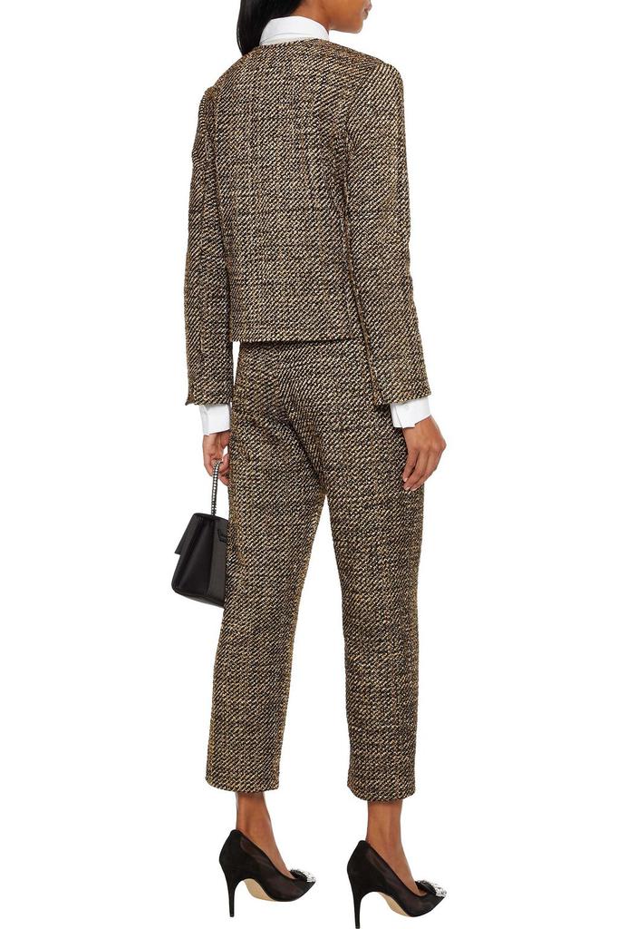 Cropped metallic tweed straight-leg pants商品第3张图片规格展示