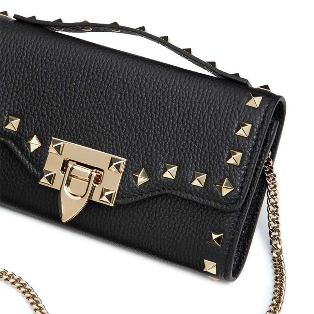 VALENTINO 女士黑色皮革单肩包 WW2P0U99-VSH-0NO 商品