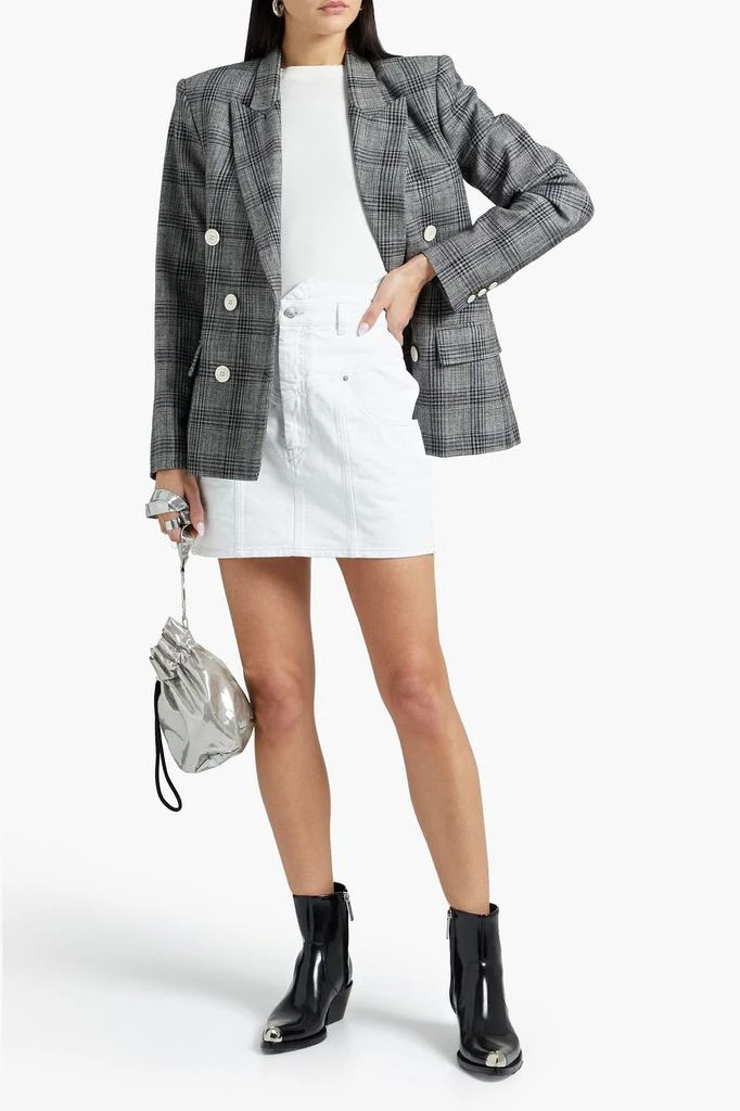 商品Isabel Marant|Double-breasted Prince of Wales checked cotton-blend tweed blazer,价格¥3629,第4张图片详细描述