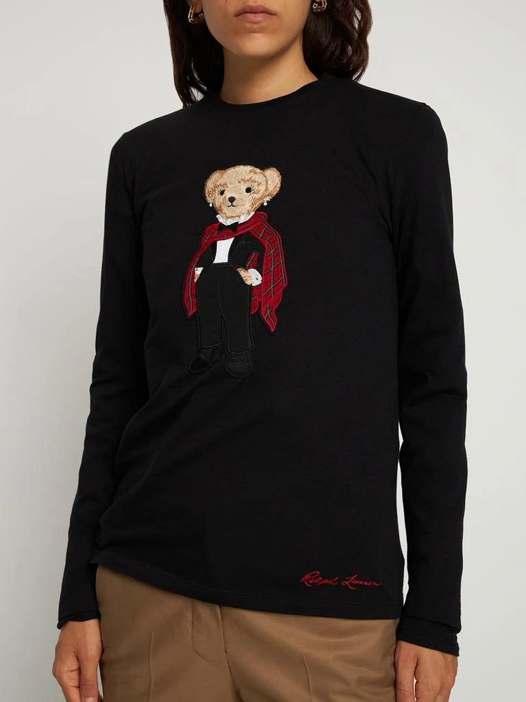 商品Ralph Lauren|Tux Bear Embroidered Long Sleeve T-shirt,价格¥2409,第2张图片详细描述