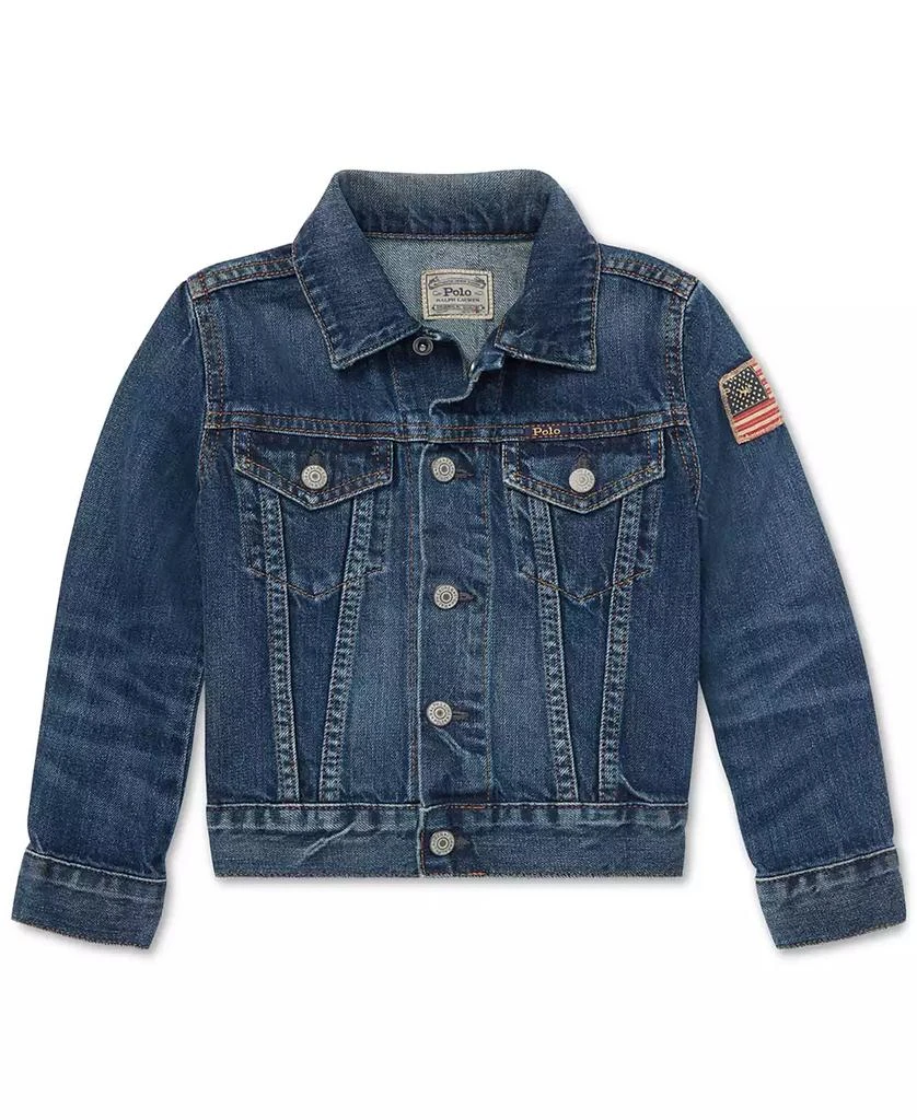 商品Ralph Lauren|Toddler and Little Boys Cotton Denim Trucker Jacket,价格¥680,第1张图片