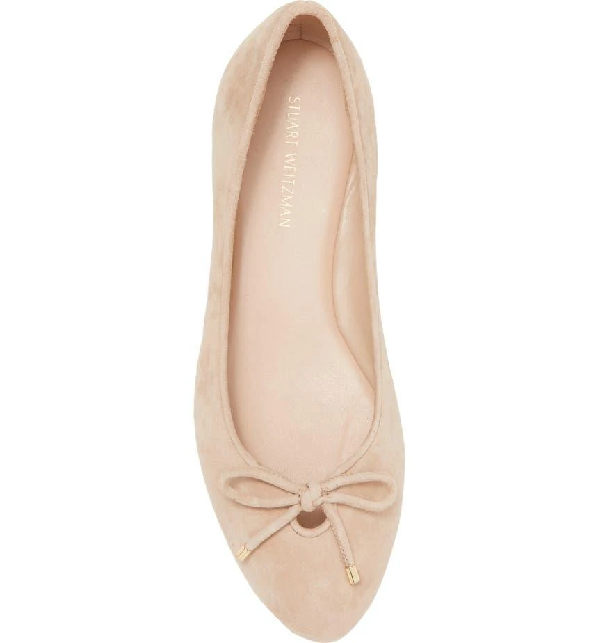 商品Stuart Weitzman|Gabby Leather Ballet Flat - Multiple Widths Available,价格¥1281,第4张图片详细描述