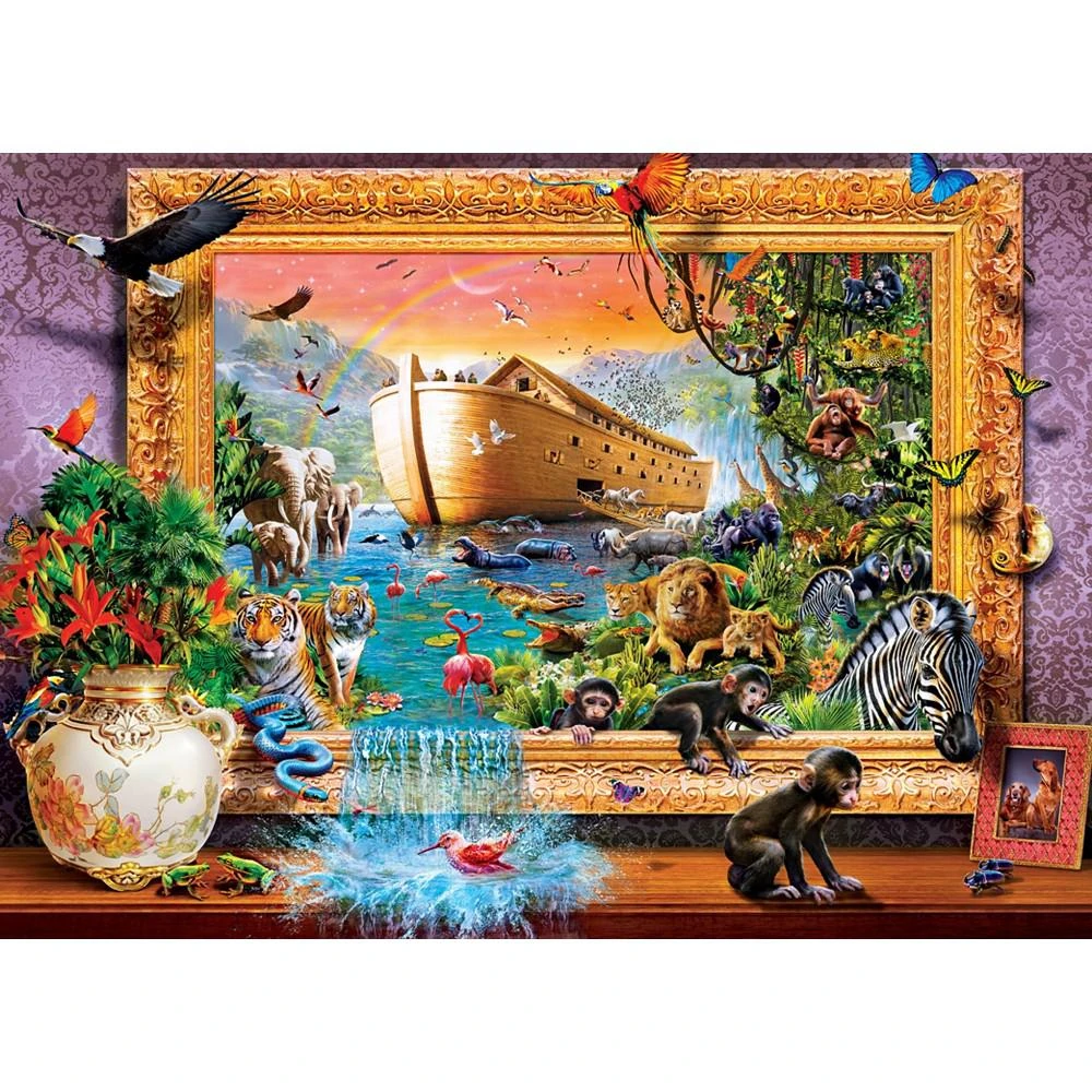 商品MasterPieces Puzzles|Inspirational - Noah's Ark Comes Alive 1000 Piece Adult Jigsaw Puzzle,价格¥164,第3张图片详细描述