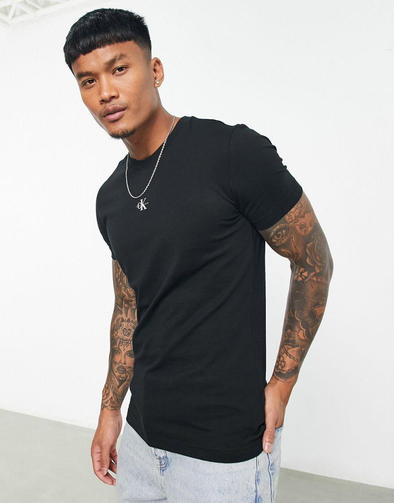 商品Calvin Klein|Calvin Klein Jeans micro monologo t-shirt in black,价格¥320,第1张图片