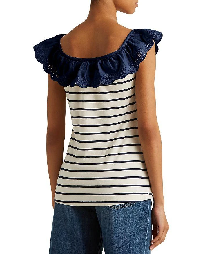 商品Ralph Lauren|Striped Ruffle Top,价格¥178,第2张图片详细描述