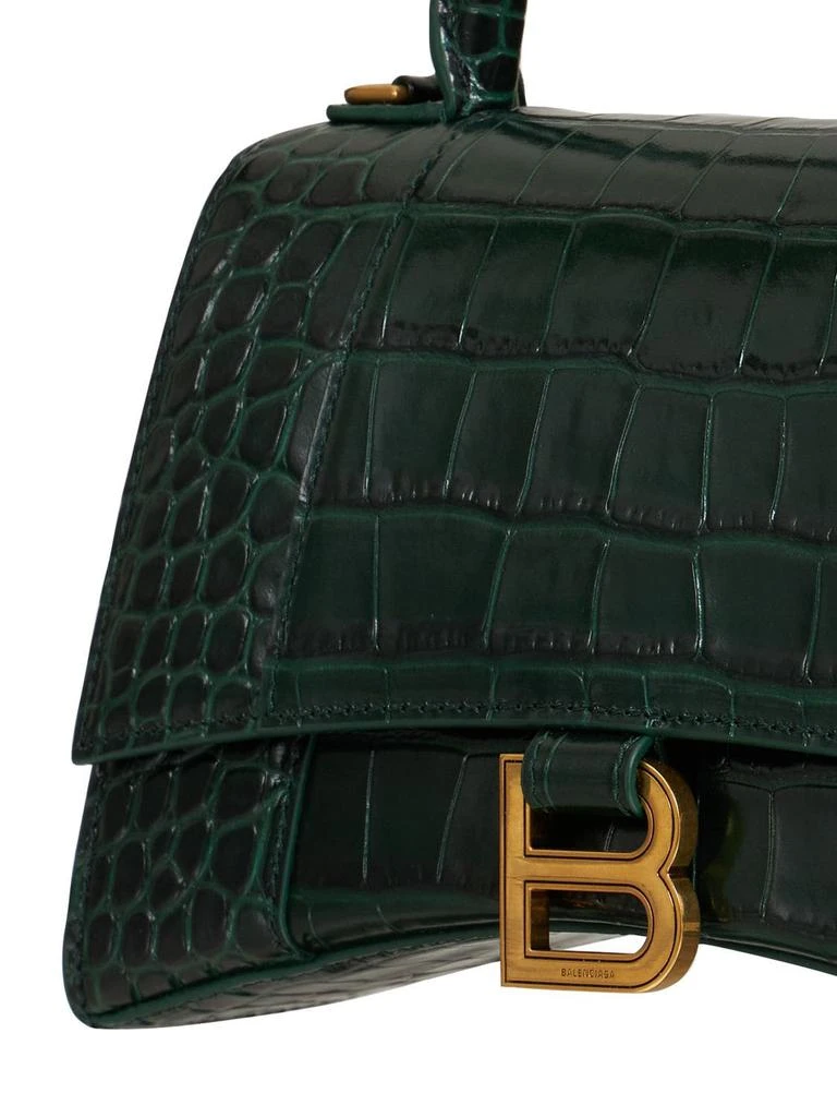 商品Balenciaga|Hourglass Croc Embossed Leather Bag,价格¥23199,第4张图片详细描述