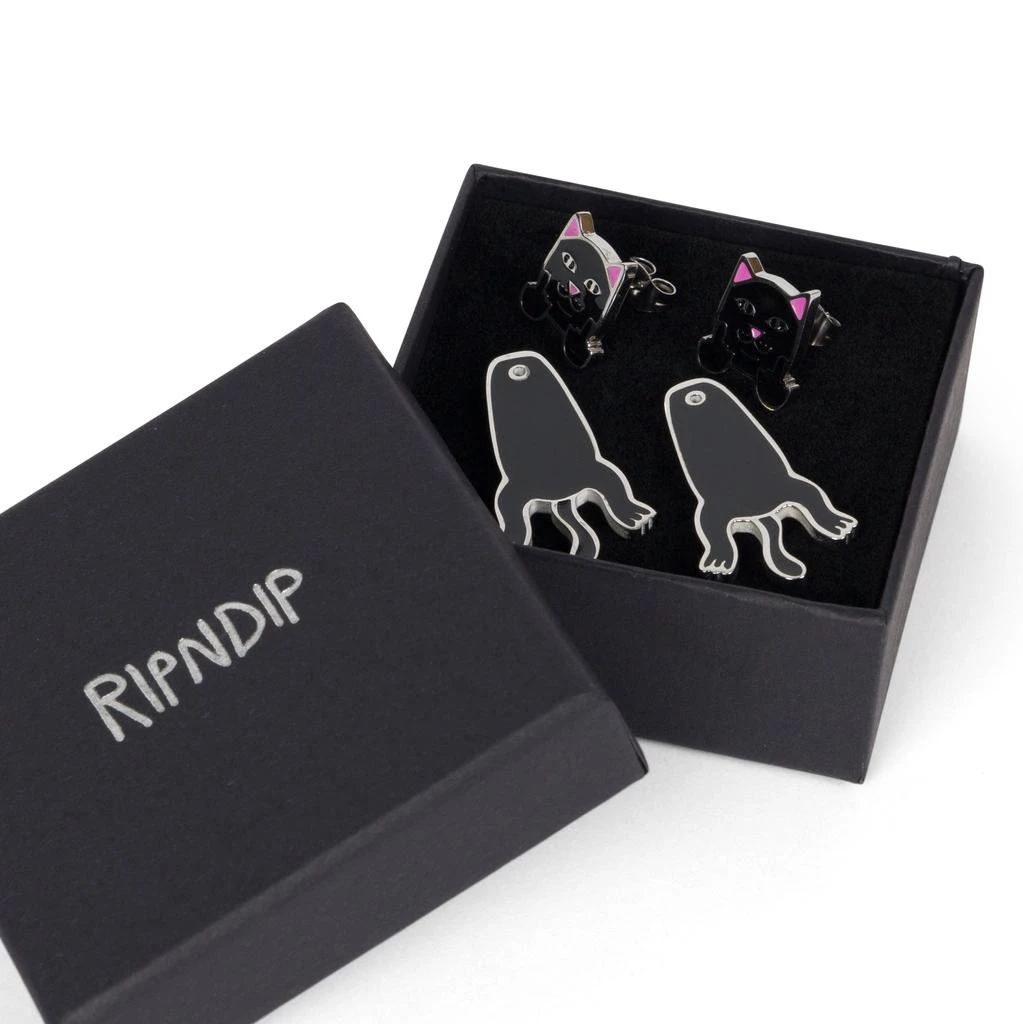 商品RIPNDIP|Naughty Jerm Earrings (Black),价格¥112,第5张图片详细描述