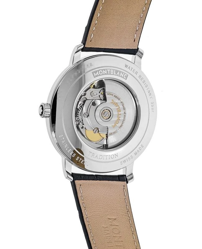 商品MontBlanc|Montblanc Tradition White Dial Leather Strap Men&apos;s Watch 114336,价格¥10844,第3张图片详细描述
