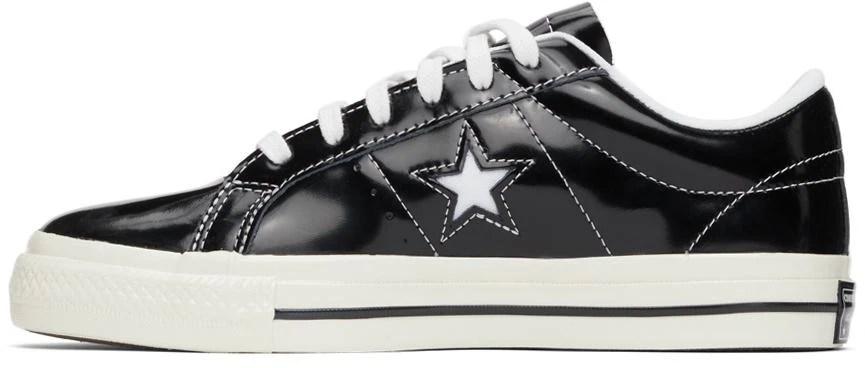 商品Converse|Black Patent One Star OX Sneakers,价格¥423,第3张图片详细描述