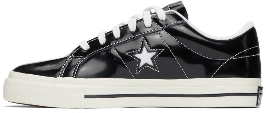 商品Converse|Black Patent One Star OX Sneakers,价格¥632,第5张图片详细描述