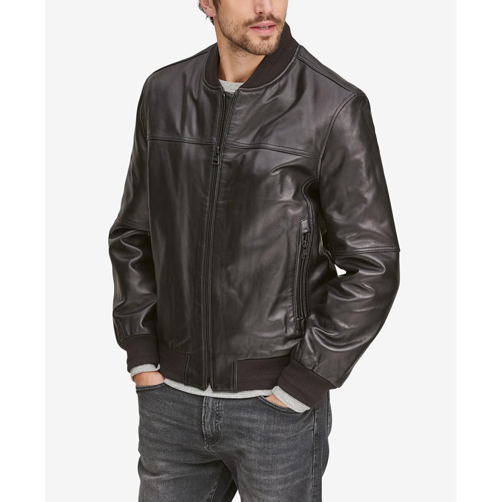 商品Marc New York by Andrew Marc|Men's Summit Leather Bomber Jacket,价格¥1814,第1张图片