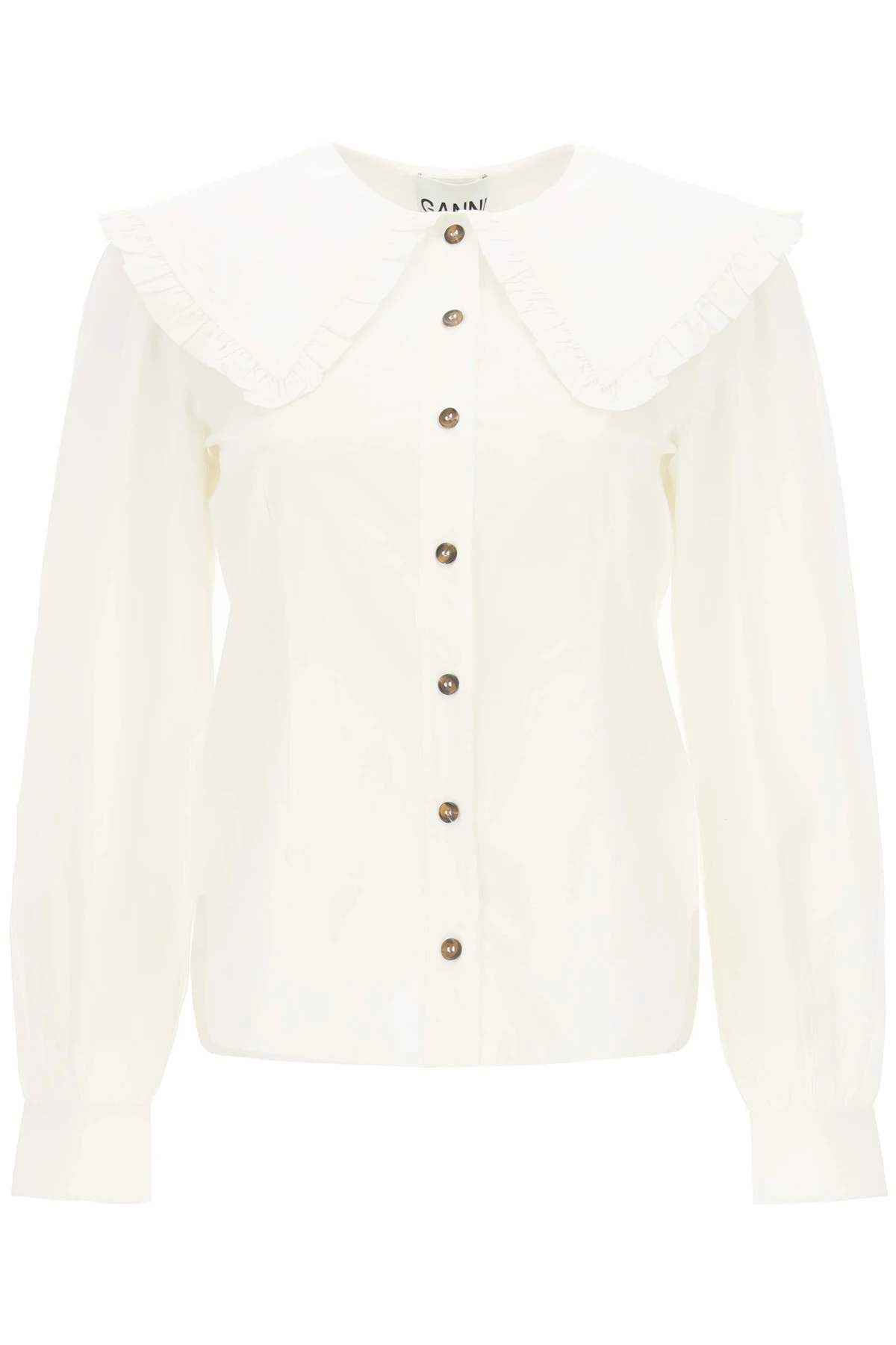 GANNI 白色女士衬衫 F5500-151 商品