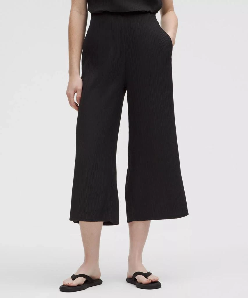 商品Lululemon|Pleated Stretch High-Rise Wide-Leg Cropped Pant,价格¥975,第1张图片