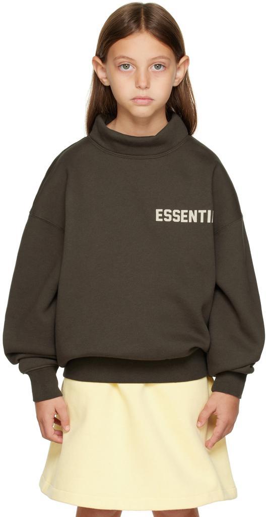商品Essentials|Kids Gray Mock Neck Sweatshirt,价格¥464,第1张图片