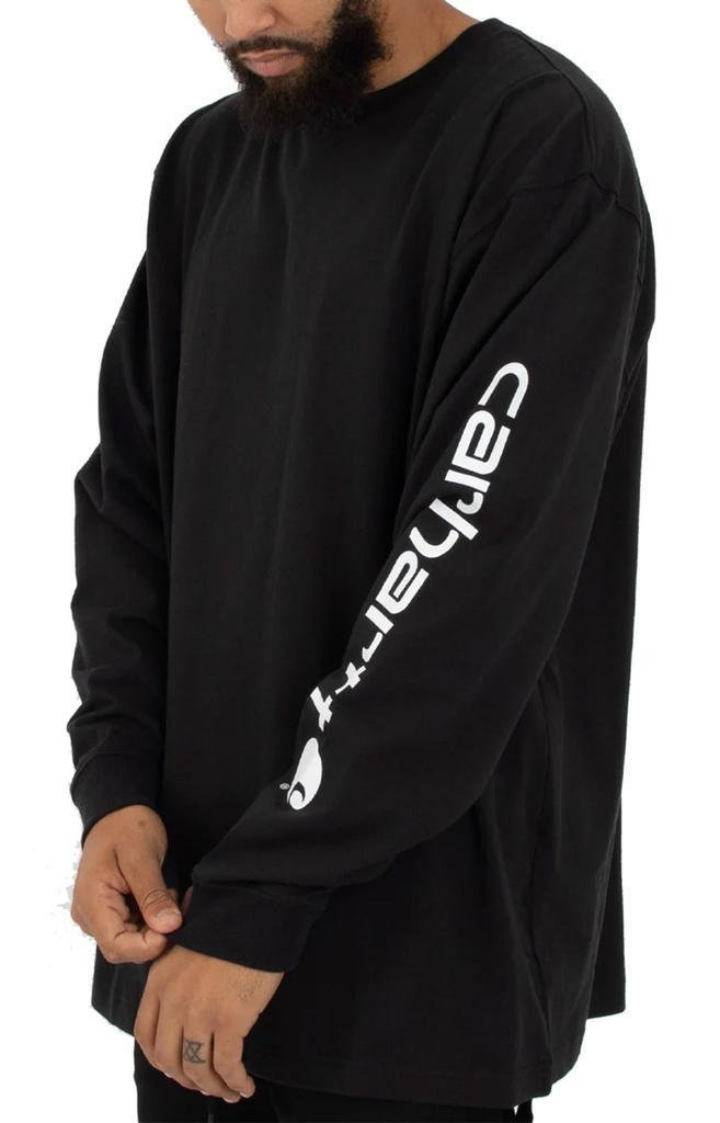 商品Carhartt|(K231) Signature Sleeve Logo L/S Shirt - Black,价格¥220,第4张图片详细描述