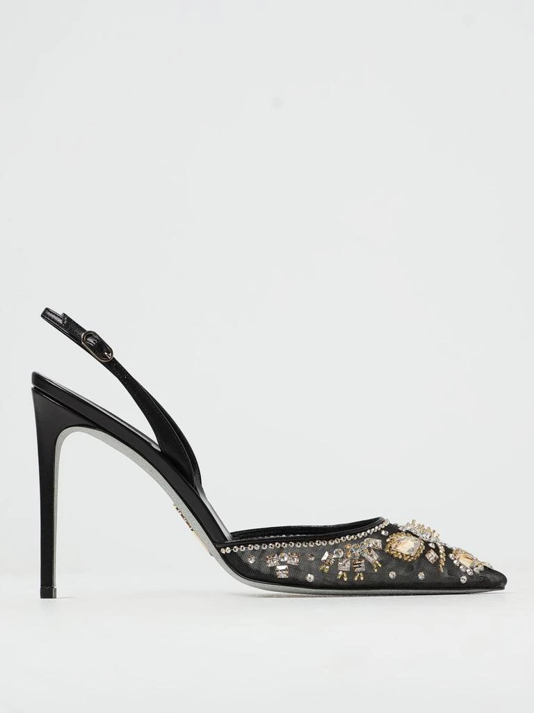 商品Rene Caovilla|Rene Caovilla Annalize slingbacks in nylon with jewel crystals,价格¥10420,第1张图片