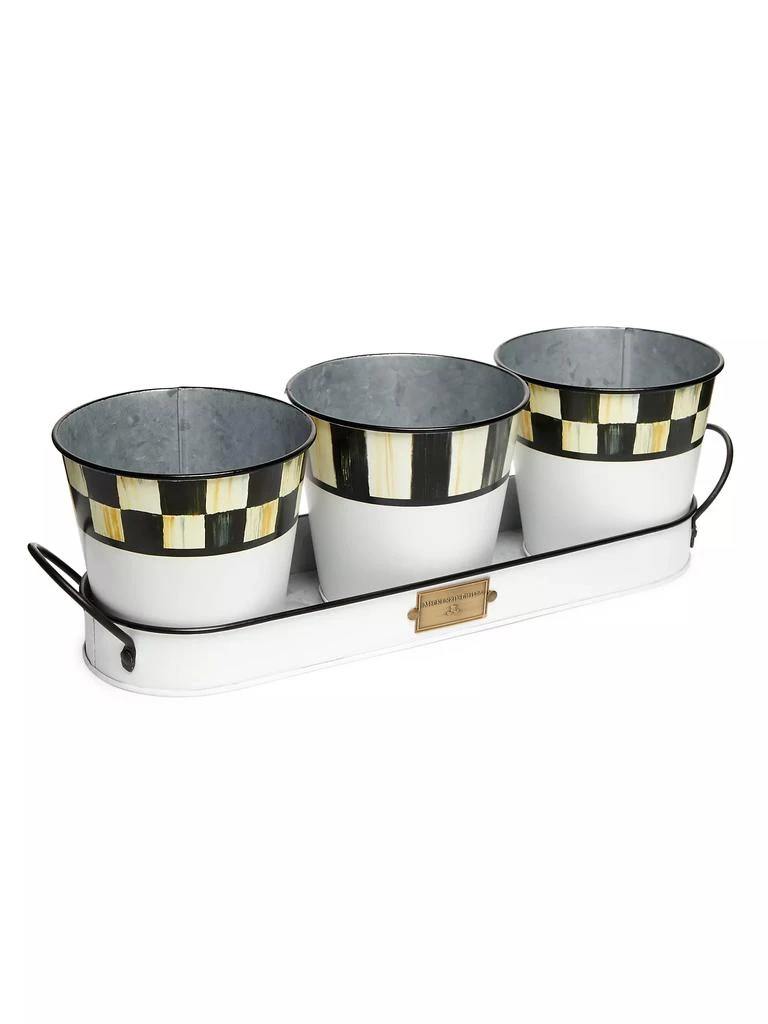 商品MacKenzie-Childs|Spectator 3-Piece Galvanized Herb Pots Set,价格¥671,第1张图片