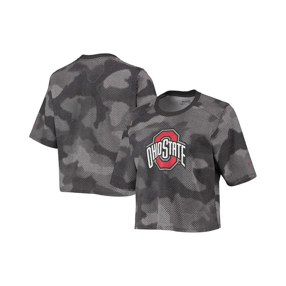 商品Columbia|Women's Gray, Black Ohio State Buckeyes Park Camo Boxy T-shirt,价格¥222,第1张图片