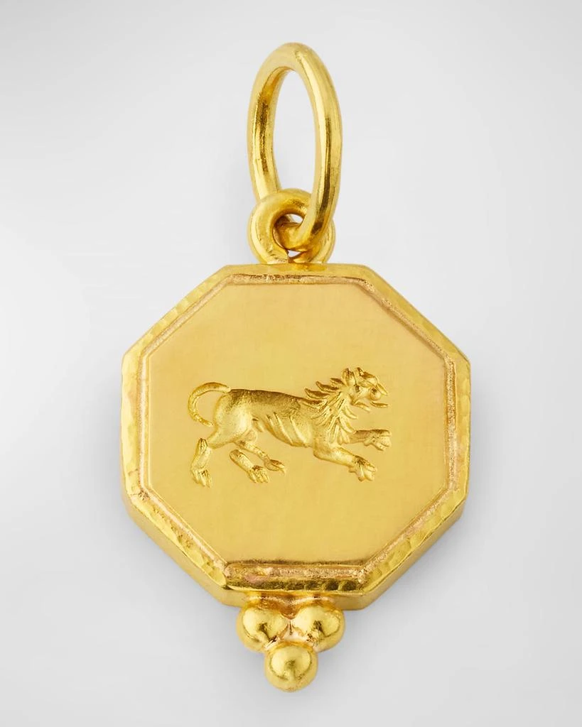 商品Elizabeth Locke|19K Yellow Gold Octagonal Lion Pendant with Swinging Jump Ring,价格¥19687,第1张图片