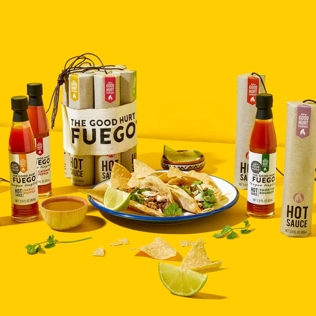 商品Thoughtfully|The Good Hurt Fuego: A Hot Sauce Gift Set for Hot Sauce Lover’s, Set of 7,价格¥326,第3张图片详细描述