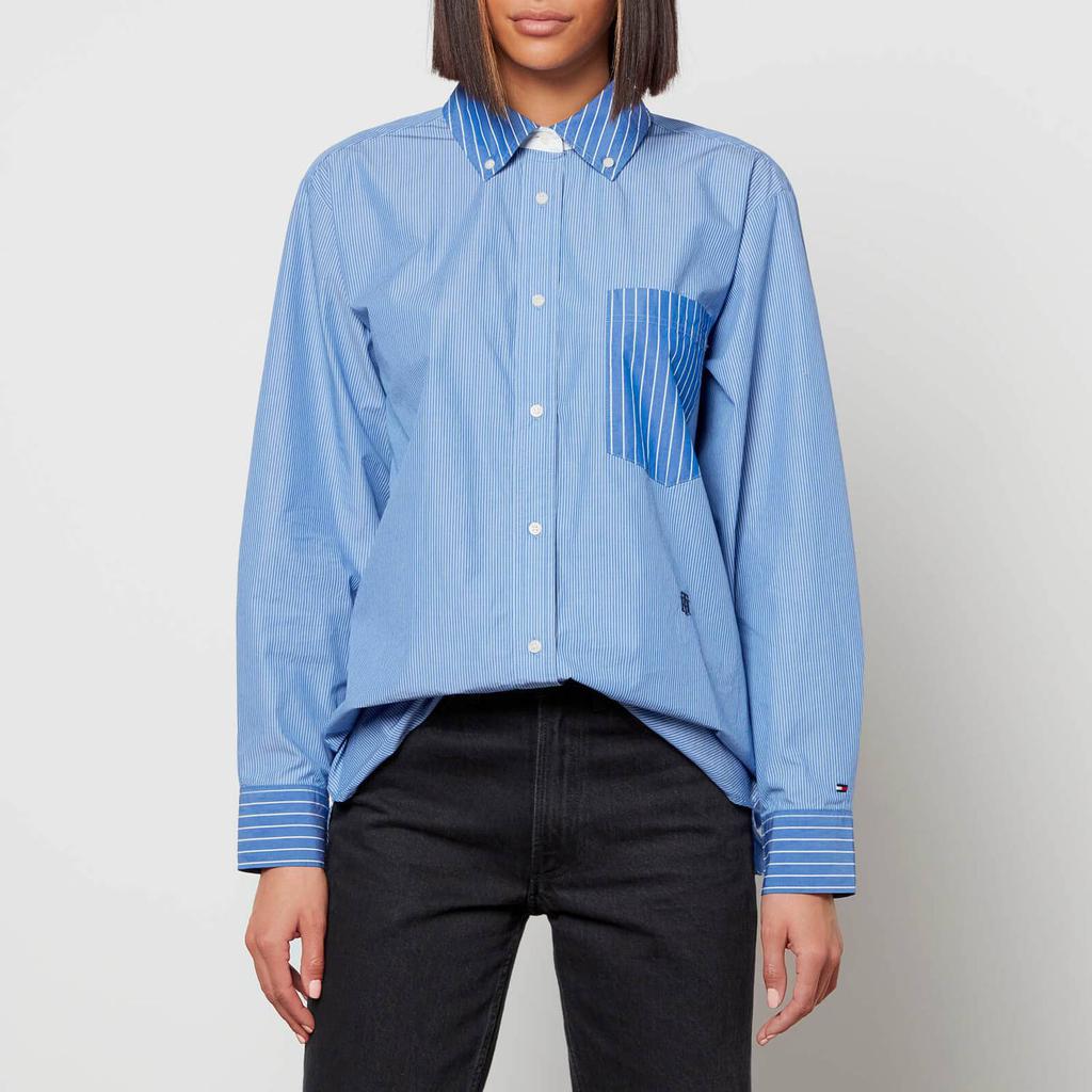 Tommy Hilfiger Women's Stripe Oversized Shirt - Fine STP/Blue商品第1张图片规格展示