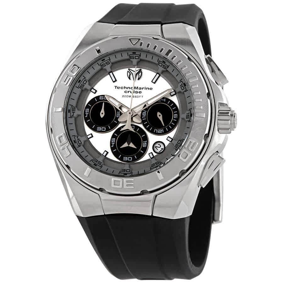 商品TechnoMarine|Cruise Chronograph Quartz Silver Dial Mens Watch TM-115345,价格¥1036,第1张图片
