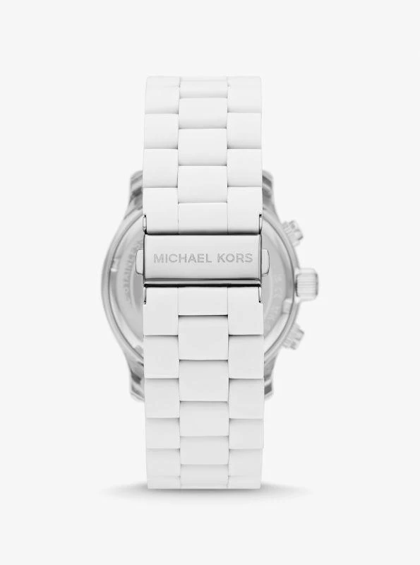 商品Michael Kors|Oversized Runway White-Tone Watch,价格¥1716,第3张图片详细描述