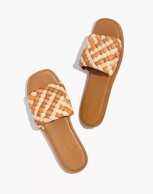 The Suzi Slide Sandal in Multi Woven Leather商品第1张图片规格展示