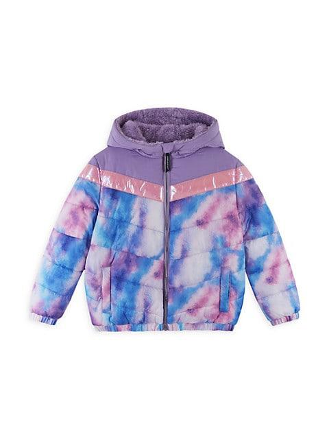 Little Girl's & Girl's Tie-Dye Bubble Coat商品第1张图片规格展示