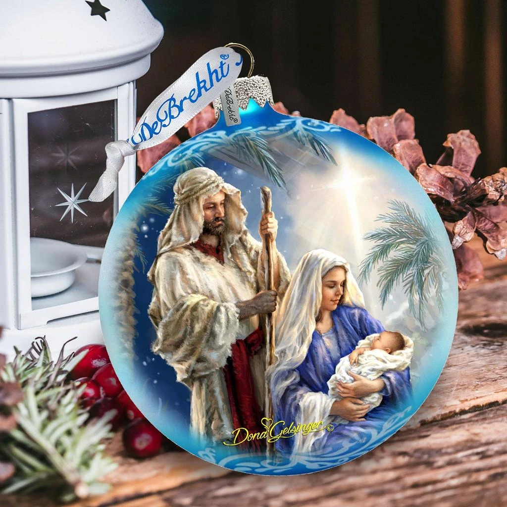 商品G. DeBrekht|Designocracy Holy Night Glass Ornament, handpainted LE by Dona Gelsinger,价格¥667,第2张图片详细描述