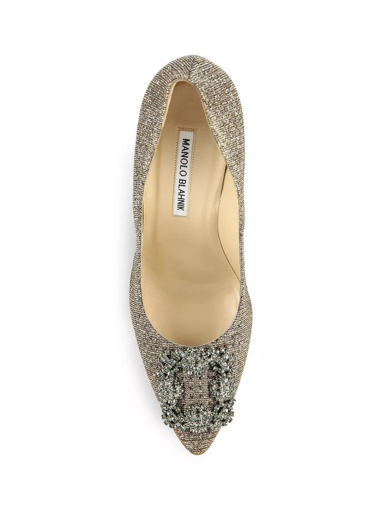 商品Manolo Blahnik|Hangisi 105MM Embellished Shimmer Pumps,价格¥5974,第4张图片详细描述