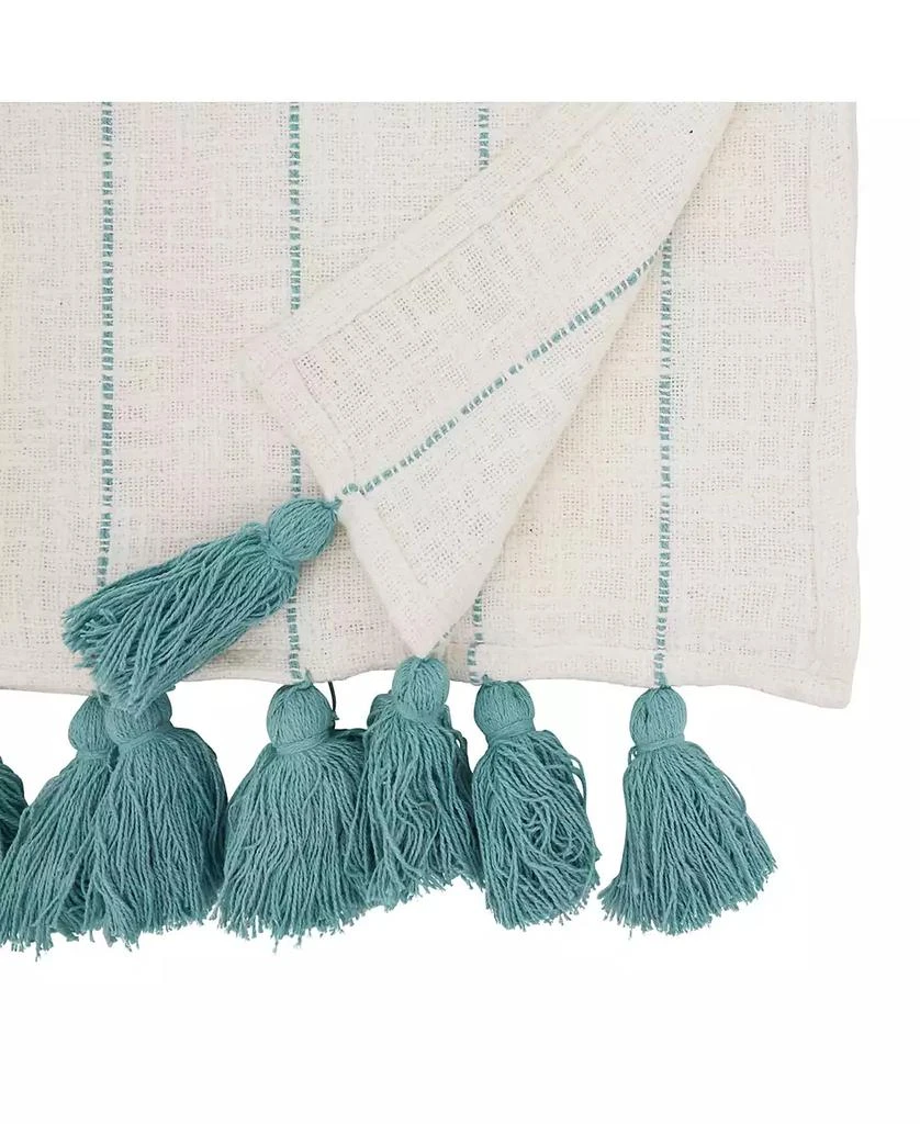 商品Saro Lifestyle|Tassel Fantasy Stripe Table Runner, 16"x72",价格¥302,第2张图片详细描述