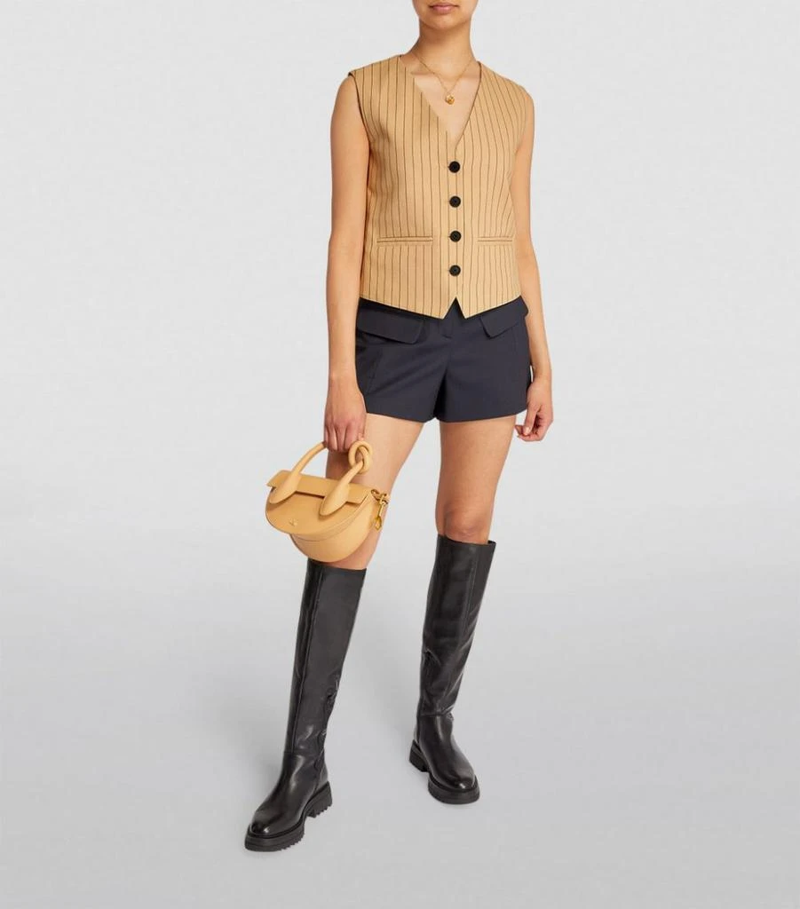 商品Maje|Cotton-Linen Pinstripe Waistcoat,价格¥1052,第2张图片详细描述