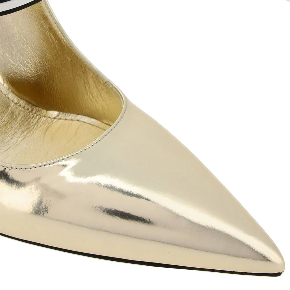 PRADA 女士金色皮革高跟鞋 1I464L-3AU1-F0846 商品